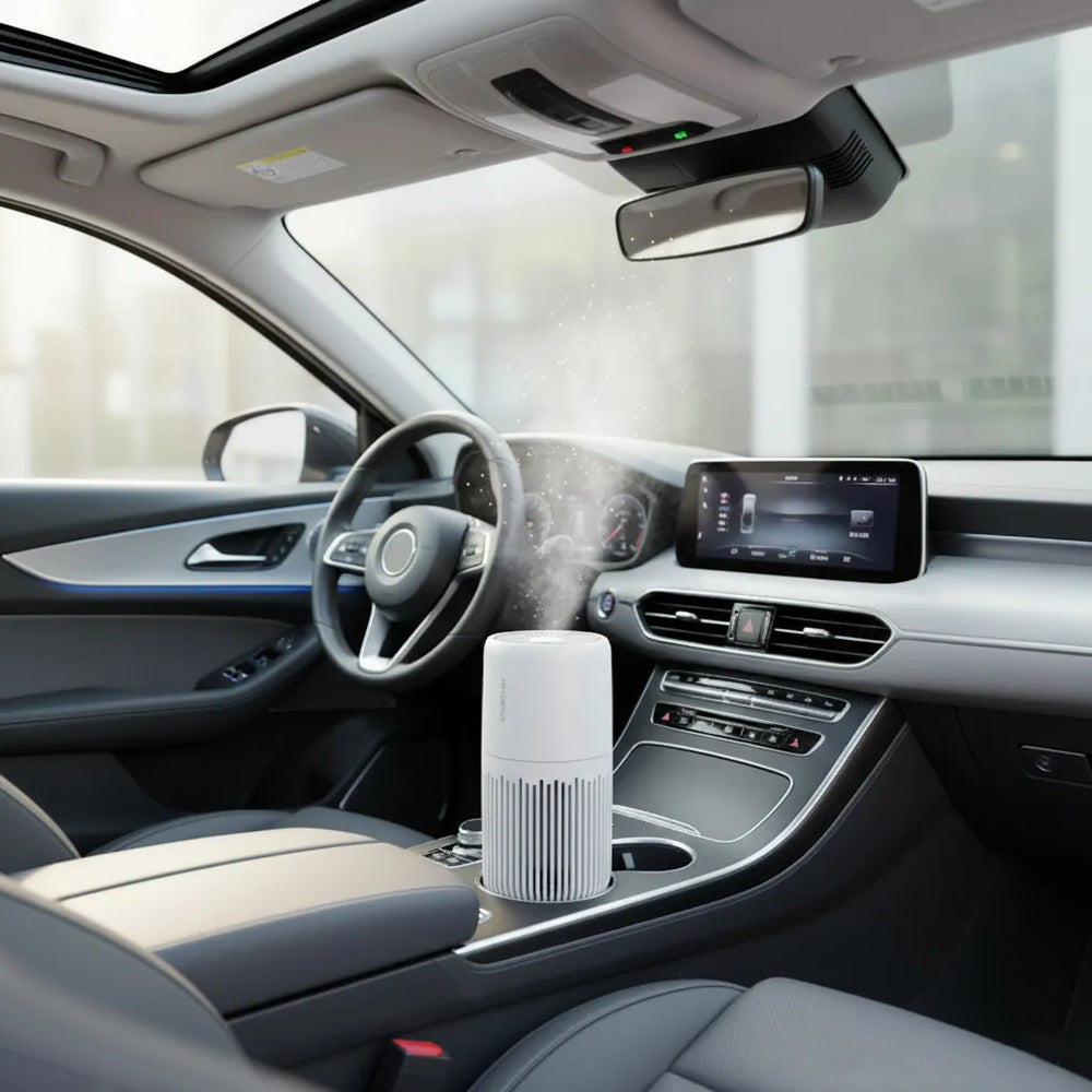 AirFiin Air Purifier in car